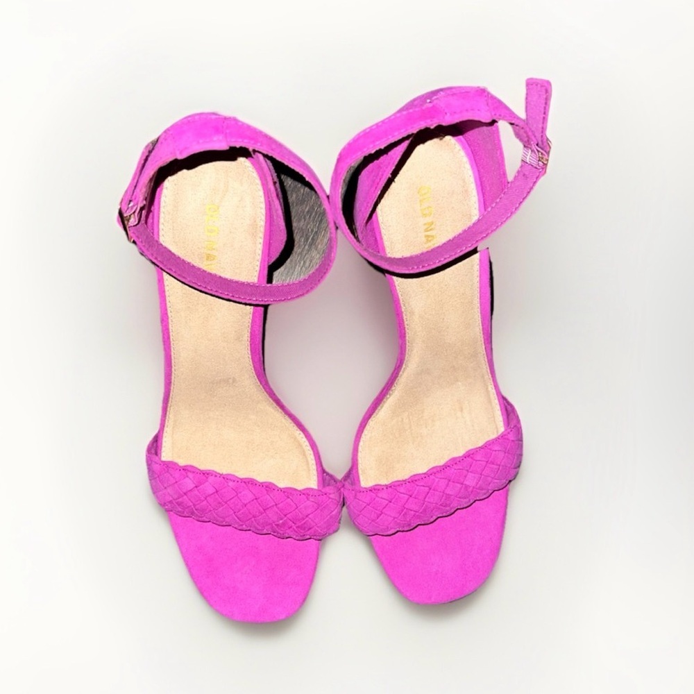 Old Navy Fuchsia Ankle Strap Heels